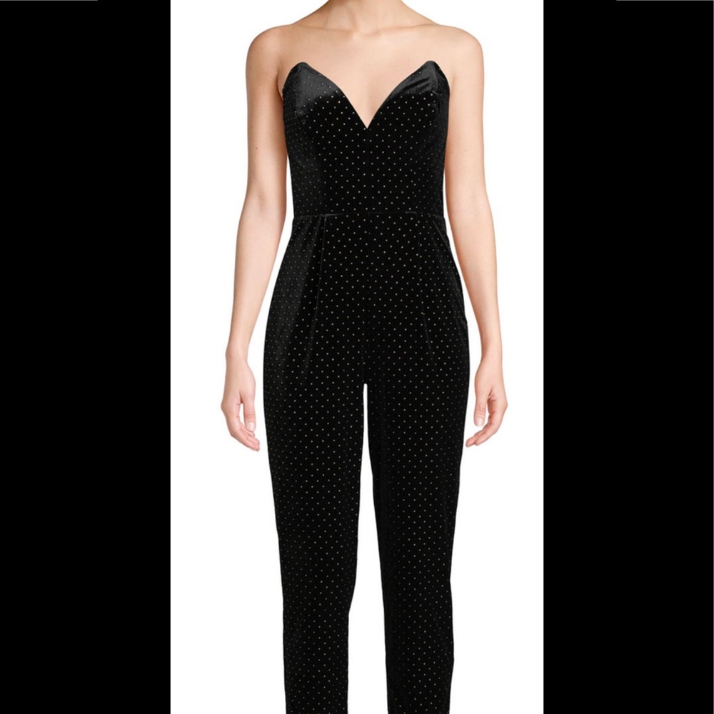 Amanda Uprichard Velvet Black Jumpsuit